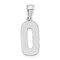 Sterling Silver Initial Letter O Charm Pendant Jewelry 25mm x 9mm